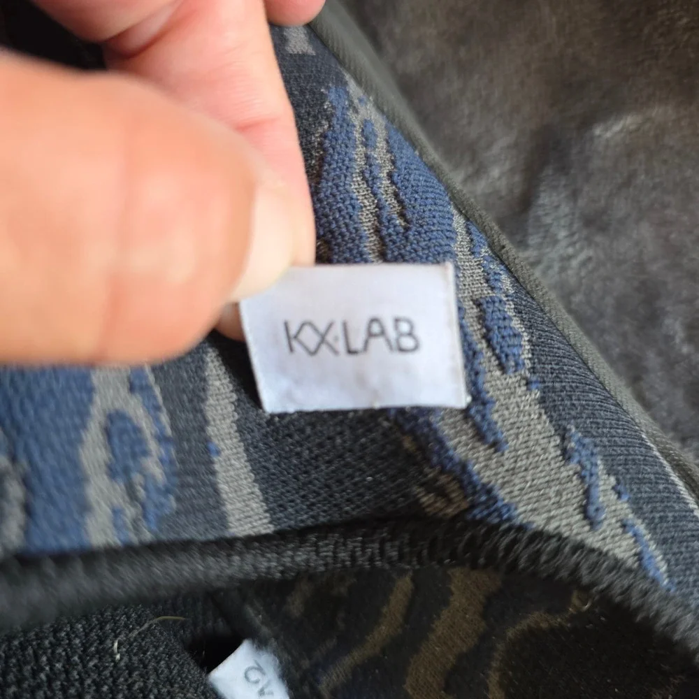KX LAB x MILA Knit Recovery Mules Tiger Camo Vibram Sole Mens 12 Blue Grey